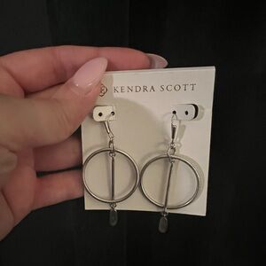 Kendra Scott Silver Circle Drop Earrings